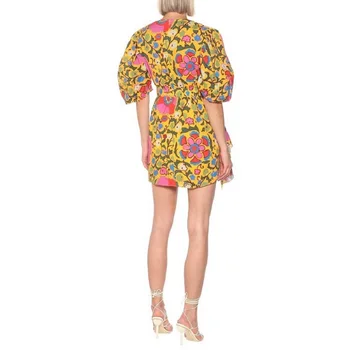Nume mari vara doamnelor de imprimare 3D elegant rochie plisată 2020New doamnelor maneci scurte neregulate de moda rochie de petrecere Bing XL