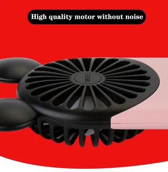 Noul Handheld Fan Elev Dormitor Ventilator Electric Mic Drăguț Mini Ventilator Fata Portabil Acasă Și Încărcare Fan
