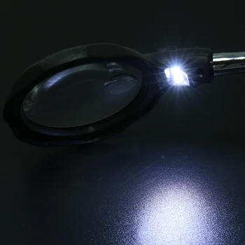 Sudare Lupa cu Lumina LED-uri 3.5 X-12X lentile Auxiliare Clip Lupă Lupă de masă a Treia Mână de Lipit, Instrumentul de Reparare
