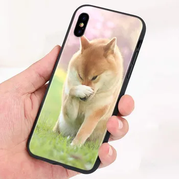 Shiba Inu Zâmbind Câine Silicon Cover Pentru Apple IPhone 12 Mini 11 Pro XS MAX XR X 8 7 6S 6 Plus 5S Telefon Caz SE