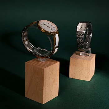 Din lemn ceas organizator ceas suport pentru bijuterii titularii de bijuterii bijuterii caz de afișare bratara recuzită prezenta personalizate