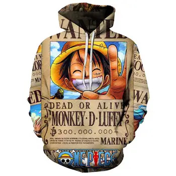 Noul Japonia Desene animate O Bucată Monkey D. Luffy 3D Hanorace Barbati 2021 Moda Casual, Școala de Toamnă Haina de Iarna Tricoul Streetwear