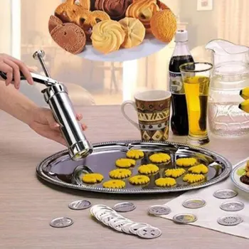 Acasă Cookie Copt Biscuit Mucegai Set Instrument De Biscuit Mucegai Aliaj De Aluminiu Tub De Flori Biscuit Mașină De Instrumente De Copt