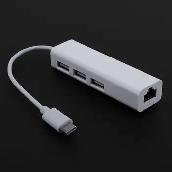 USB-C USB 3.1 Type C la USB, Ethernet RJ45 Lan Adaptor Hub Cablu pentru Macbook PC-ul Type-C port