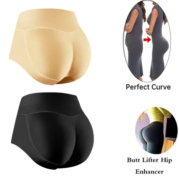 Femeile Control Chilotei Căptușit Chilotei Lenjerie Intima Doamnelor Fără Sudură Cap La Cap Stivuitor Hip Enhancer Body Shaper Shapewear