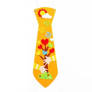 6 Buc/set Creatie Copii DIY Legături Meserii Gradinita de Copii realizate Manual Non-țesute Cravata Jucarii Educative Cadouri de Ziua Tatălui