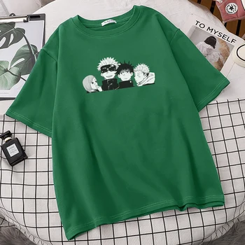 Jujutsu Kaisen Imprimare Tricou Femei Amuzant Călătoresc T-Shirt Casual Supradimensionate, Haine Retro Regulat Sleeve T-Shirt Femei