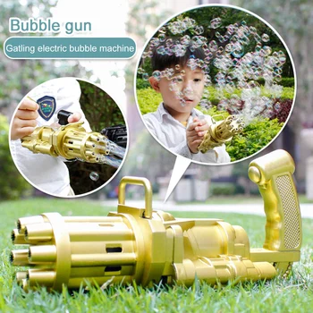 Copii Super Bubble Mașină Automata Gatling Bubble Gun Jucării de Vară, Apa de Sapun Bubble Machine 2-în-1 Electric, Mașină de Bule