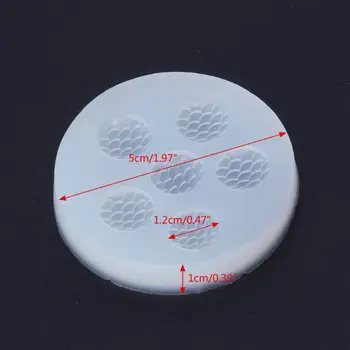 12mm Rotund Solzi de Pește Șirag de mărgele UV Rășină de Turnare Mucegai Silicon Mucegai de Luare de Bijuterii de Flori Uscate de Rășină Decorative DIY de Mână Meserii