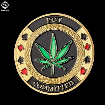 Jeton de Poker Casino OALĂ Comise de Metal Provocare Monedă de Aur Norocos Semn Colecție de Monede W/ PCCB Display