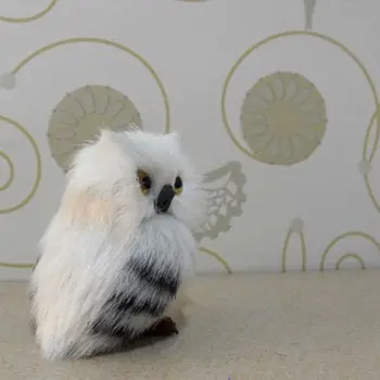 Simulare Zăpadă Alb De Pluș Emulare, Hedwig, Bufnita Jucărie De Crăciun Plin De Viață Bufnita Animal Copac Agățat Perie Pandantiv Ornamente Decor Prop