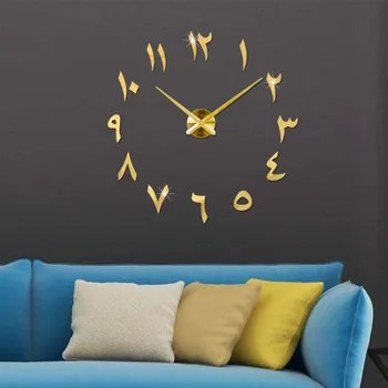 Est arabă Decorativ Unic Ceas de Perete DIY Suprafață Oglindă de Perete Autocolant Decoratiuni Acasă 2019 Noi.