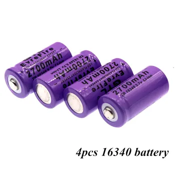 Original Nou 16340 Baterie CR123A 16340 Baterie de 2700mAh 3.7 V Li-ion Baterie Reîncărcabilă+16340Charger
