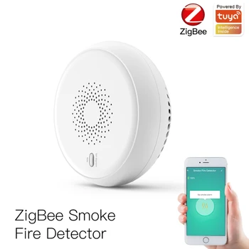Tuya Zigbee Inteligent Detector De Fum Cu Senzor Sistem De Alarma De Securitate Wireless De Viață Inteligentă App De Control De Alarmă De Fum De Protecție Împotriva Incendiilor