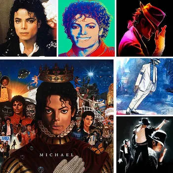 Noi Sosesc DIY Diamant Pictura Michael Jackson Mozaic de Diamante Broderie Superstar Plin de Pietre Imagine Decor Pentru Acasă I64