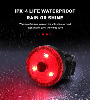LED Biciclete Coada Lumina de încărcare USB Lumini de Biciclete IPX4 rezistent la apa de Siguranță Avertizare Lumini Spate Ciclism Lumina Casca Accesorii pentru Biciclete