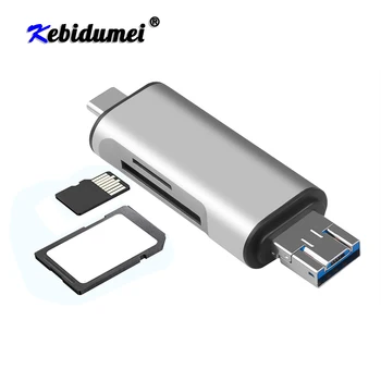 Kebidumei 5-în-1 de Tip C OTG SD Card Reader Cu USB de sex Feminin Interfață Pentru PC USB 2.0 de Memorie TF Card Reader Adaptor de Calculator