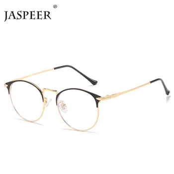 JASPEER Retro Rotund Miopie Ochelari Femei Ochelari Rame Bărbați Optice Cadru de Greutate de Lumină Moda Vintage Ochelari -1 -1.5