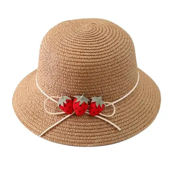 Fete Pălărie De Vară Pentru Copii Respirabil Dantela Capac Copil Pălărie De Vară Arc Plaja Palarie De Soare Margine Largă Copii Princess Travel Umbrelă De Soare Pălărie