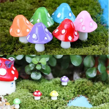 10buc Minunat Artificiale Ciuperci Miniaturi Zână Ornamente de Gradina Kawaii Accesorii Rasina de Artizanat, Decoratiuni Miza Ambarcațiuni