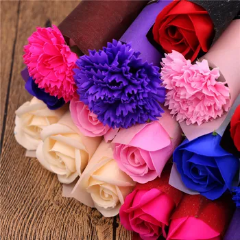 1 buc Artificiale Sapun Trandafir Buchet de Flori Garoafe pentru Home Decor Nunta Romantic Provizii de Ziua Mamei, Valentine Cadou розы