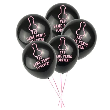 10 Buc Yay Același Penis pentru Totdeauna și Penisul Imprimate, Baloane Singur Partid Balon Set Litere de Aur și Confetti Baloane pentru Bache