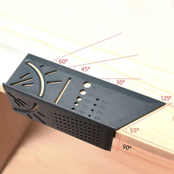 HOOQICT Lemn de Lucru Conducător 3D Mitre Angle Manometru Pătrat Dimensiunea Instrument de Măsură 2021