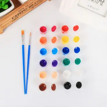12 Culori Acrilice Vopsele de Apă Perie Pigment Set pentru Îmbrăcăminte materiale Textile Pictate manual, din Ipsos de Perete Pictura Desen pentru Copii