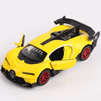 1:32 Masina Sport Model Bugatti Gt Aliaj Metalic Diecasts & Vehicule De Jucărie Trage Înapoi Miniatură Pentru Copii, Cadouri Copii Voiture