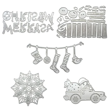2020 Fierbinte Crăciun Fericit Tăiere de Metal Moare Stencil Scrapbooking DIY Album Timbru Emboss