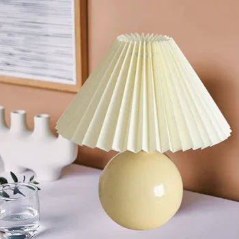 Vintage Nordic Cutat Abajur Ceramic Lumină Simplă Cameră Modernă Noptieră Lampa Desktop Acasă Decorare Dormitor Lampa De Noapte