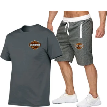 Moda Alpinestars T-shirt, pantaloni Scurți pentru Bărbați de Vara 2 piese Sport + pantaloni scurți Plaja Barbati Casual T-shirt SuitSportswearS-XXXL