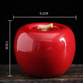 1 BUC de Ceai din Ceramica Borcan Apple Simutlated Ceai Colectorului de Etanșare Ceai Titularul Recipient de Stocare Pentru Restaurant Casa