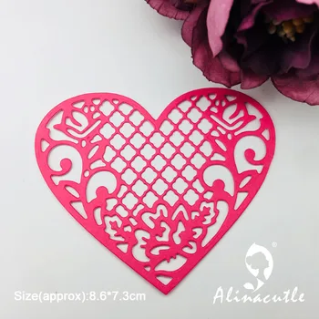 De Metal de Tăiere mor de Flori Tăiate Inima DIY Scrapbooking Hârtie Craft Handmade Card Album Pumn de Cuțit de Artă Cutter Alinacutle Mor