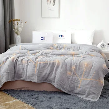 Bumbac Tifon Muselină Arunca Pătură de Canapea Pat Aer Condiționat pe timpul Verii Cuvertura de pat pentru Copii, Adulți, lenjerie de Pat Plapumă Moale Cuvertură de pat