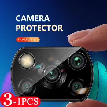 3-1buc Lentilă aparat de Fotografiat de Film pentru Xiaomi pocophone F1 POCO F2 F3 X3 GT M2 M3 pro X2 C3 protector de telefon aparat de Fotografiat ecran protector de Sticlă
