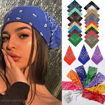 Femei de moda de Imprimare Bandană Eșarfă Hip-hop Bandane Cruce Turban Bentita Mască de Păr papion Vintage Multifunctional Pătrat Eșarfă