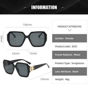 2021 Nou de Lux de Brand Design Retro Femei ochelari de Soare Accesorii Metalice de Exterior pentru Bărbați ochelari de Soare de Conducere Clasic Ochelari Parasolar