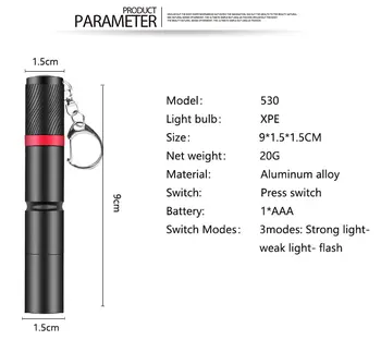 Portabil Mini Lanterna de Buzunar Lanterna IP67 rezistent la apa Stilou Lumina de Urgență Lanterna în aer liber, Mini Lanterna din Aliaj de Aluminiu