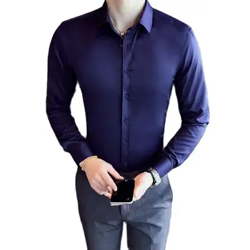2021 Nou Albastru Regal Camasa cu Maneca Lunga Barbati Stil se Potrivesc Tricouri de Mari Dimensiuni S-5XL Camisa Negru Rosu Alb Mov Combinezon