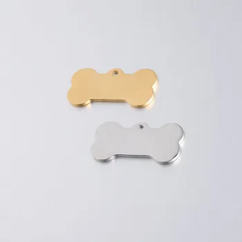 50pcs 16*31mm Aur/otel Culoare Material otel Inoxidabil finisaj oglinda câine forma de os Farmec pentru DIY Bijuterii lucrate Manual Face