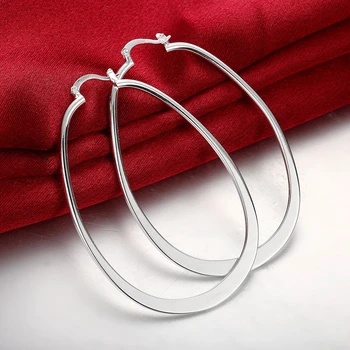 INALIS Plat U Moda Cercei Rotund mai mare parte de Culoare Argintie Vintage Estetice Cercei Ziua de Bijuterii Cadouri Pentru Femei de Vânzare cele mai Bune