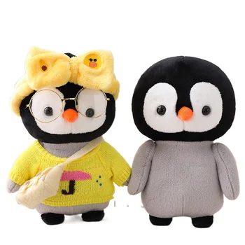 30cm LaLafanfan Cafe Rață Pinguin cu Haine, Jucarii de Plus Desene animate Păpuși de Pluș Accesorii Îmbrăcăminte de Păr Trupa Copii Fete Cadou