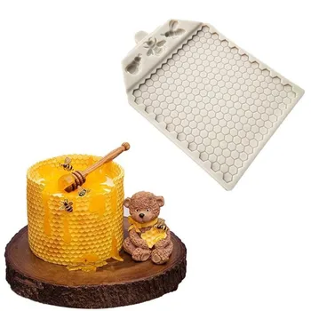 Fagure de miere de Albine Mucegai Silicon inghetata Tort Fondant Instrument de ambarcațiuni de Mucegai Pentru Zahăr Tort De Ciocolată Decorare de Copt Gumpaste X8K4