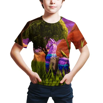 Fortnite Îmbrăcăminte pentru Copii Topuri Băiatul T-shirt Jocuri 3D Imprimat Tricouri Funny Anime Printre Copilul Fete pentru Copii Haine de Băieți Streetwear