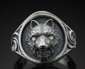 2021 tendință de Argint Elegant Dominator Retro Wolf Totem Bărbați Inel de sex Masculin inel chestii Misto gotic accessoriesmens bijuterii de Nunta