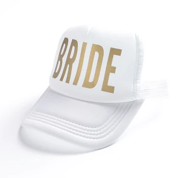 Mireasa Trib Snapback Camionagiu Plasă Pălărie Litere de Aur Săgeată Nunta Șapcă de Baseball LX9E