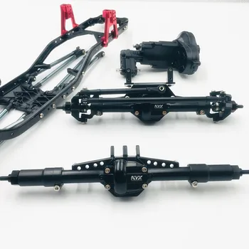 KYX Curse 313mm Ampatament DIY Servo pe Osie Ediție Șasiu de Metal Frame Kit de Upgrade pentru RC Șenile Mașină Axial SCX10 II 90046
