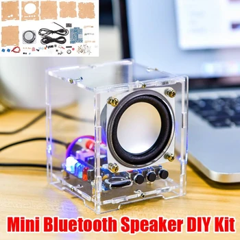 2 Inch 3W Mini Boxe Wireless 5V c. c. Alimentat Cu Acrilice Shell HU-009 Bluetooth-compatibal Unitate de Componente Electronice DIY Kit