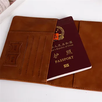 Femei Bărbați RFID Epocă de Afaceri Pașaport Acoperă Suport Multi-Funcția ID Card Bancar din Piele PU Portofel Caz de Călătorie Accesorii